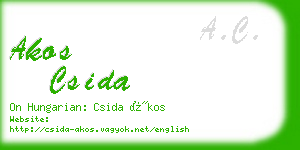 akos csida business card